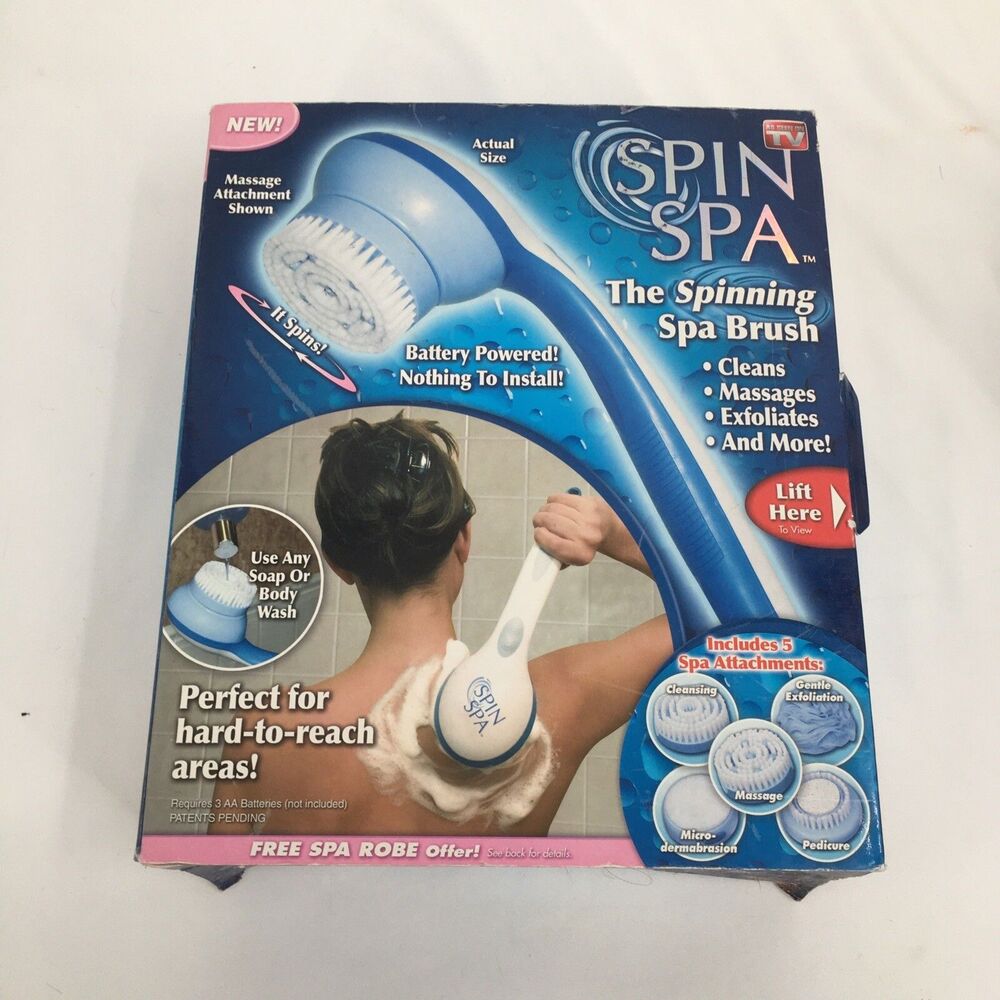 Spin Spa Spinning Spa Body Brush w/5 Attachments -As Seen on TV